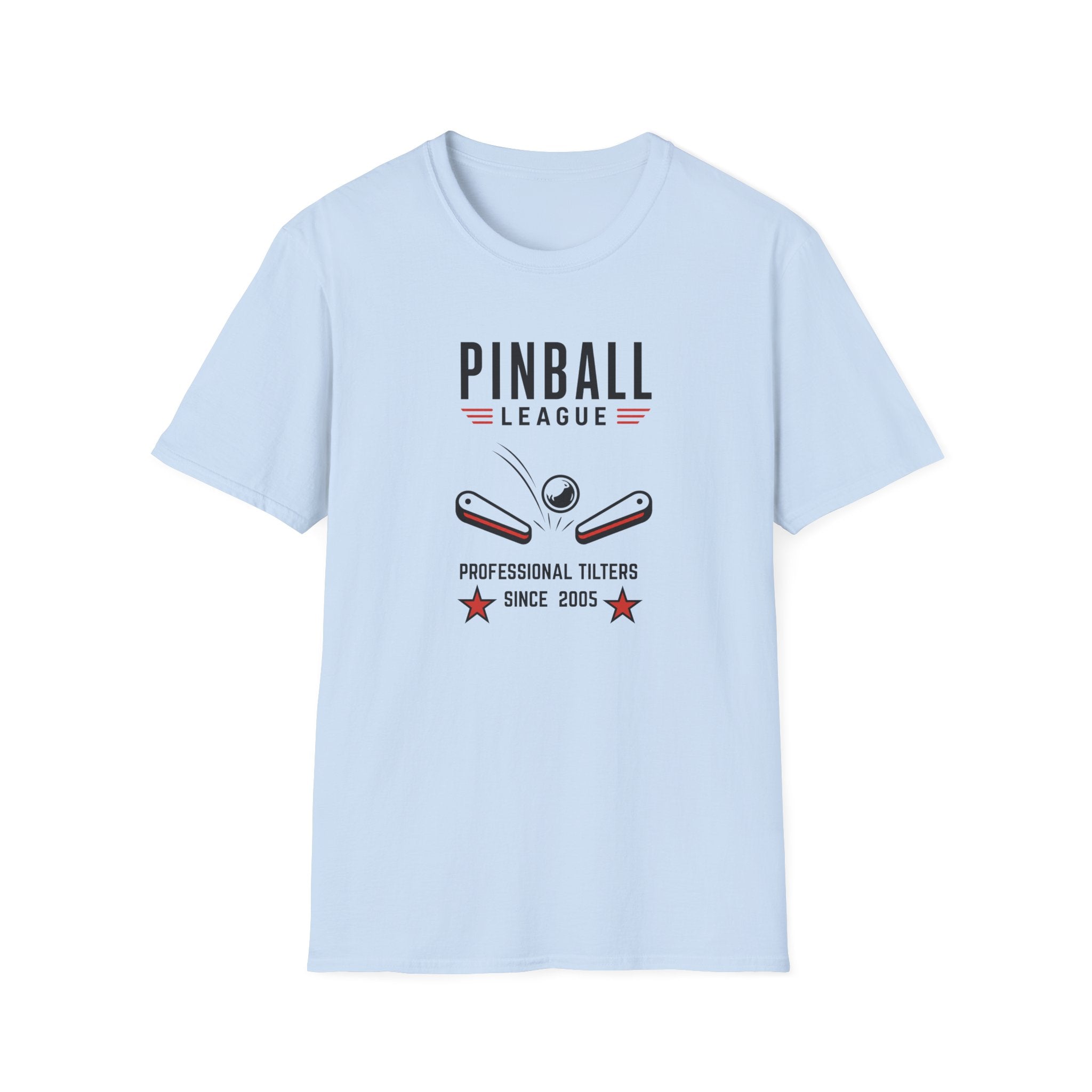 Pinball League T-Shirt — Retro Arcade Flipper Design