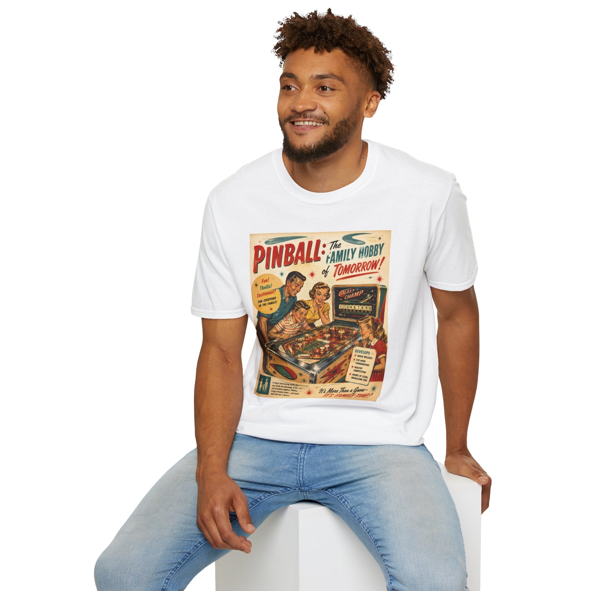 Pinball: The Family Hobby of Tomorrow Retro T-Shirt