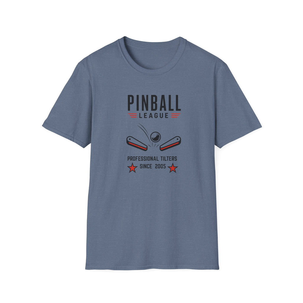 Pinball League T-Shirt — Retro Arcade Flipper Design