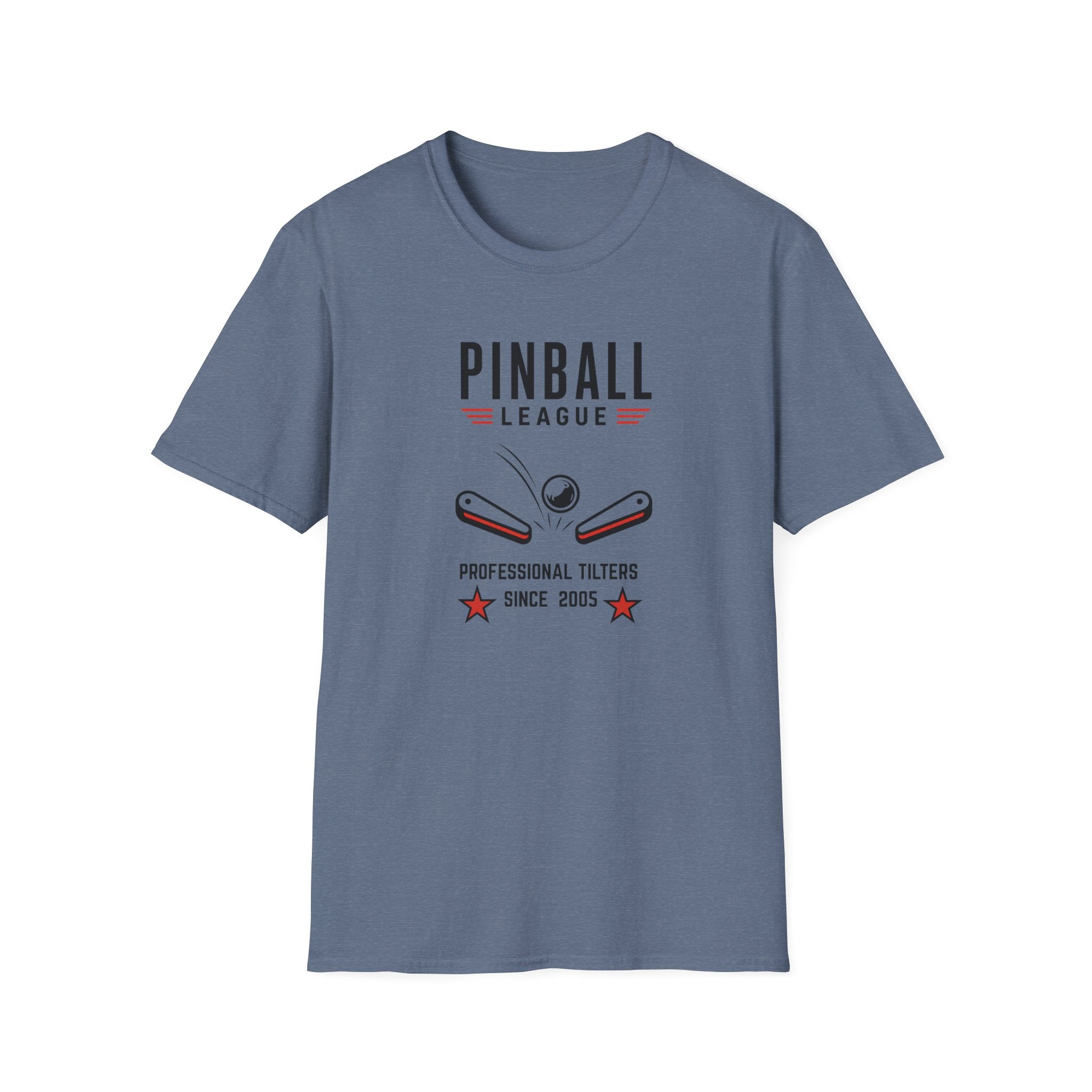 Pinball League T-Shirt — Retro Arcade Flipper Design