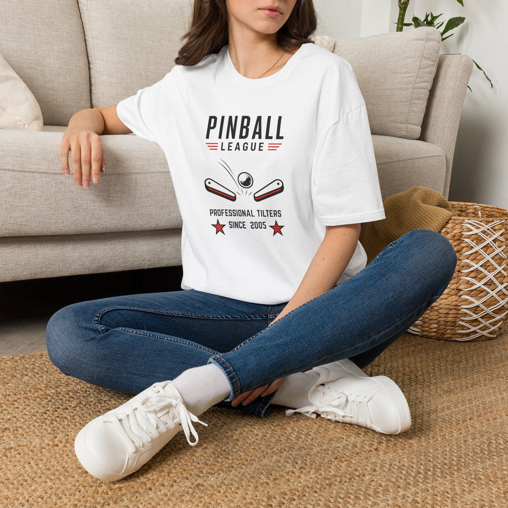 Pinball League T-Shirt — Retro Arcade Flipper Design