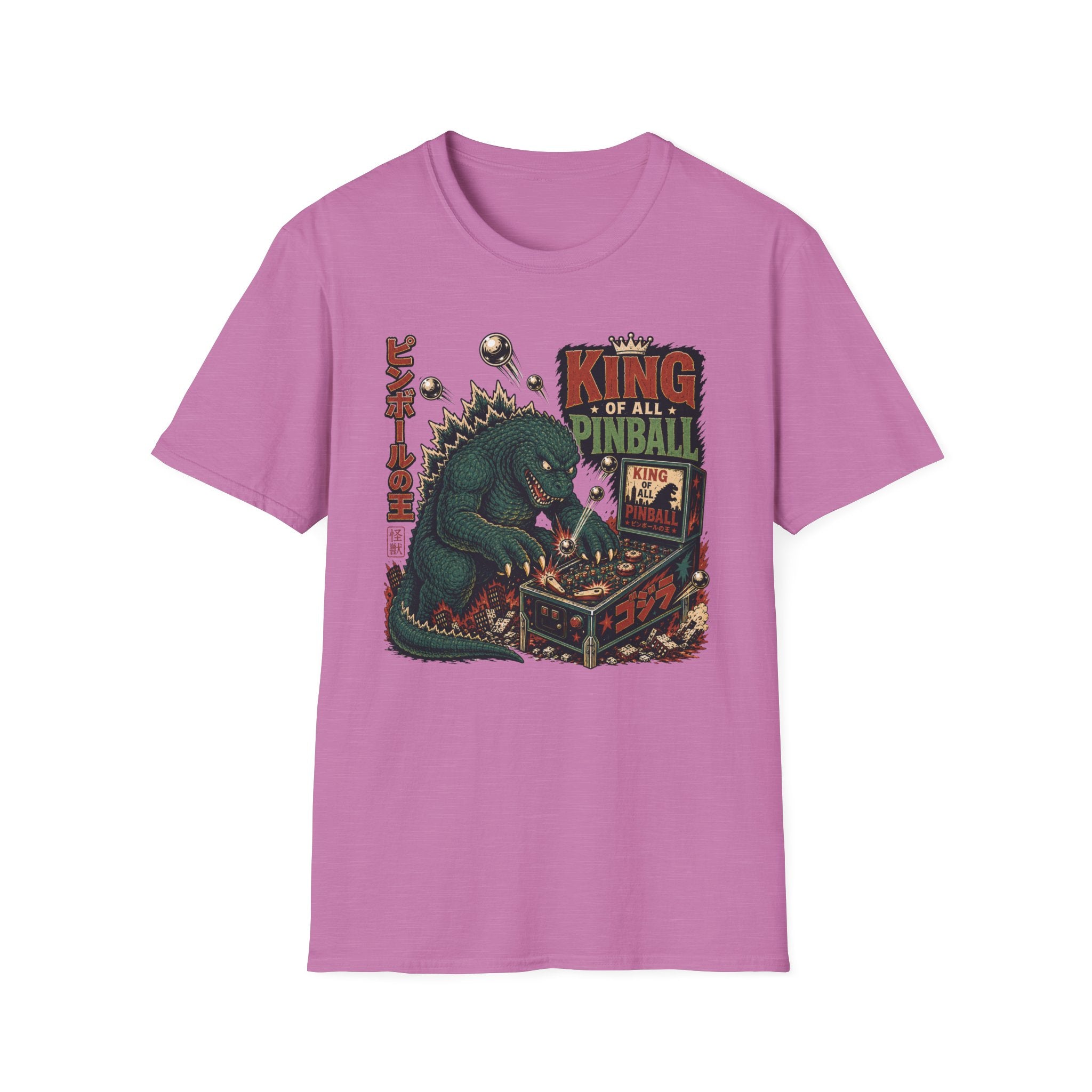 King of All Pinball — Retro Godzilla Arcade Tee