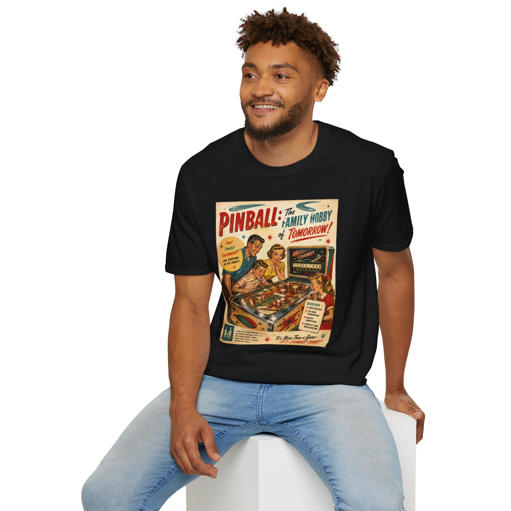 Pinball: The Family Hobby of Tomorrow Retro T-Shirt