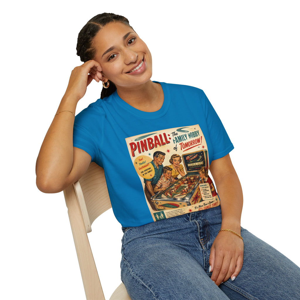 Pinball: The Family Hobby of Tomorrow Retro T-Shirt