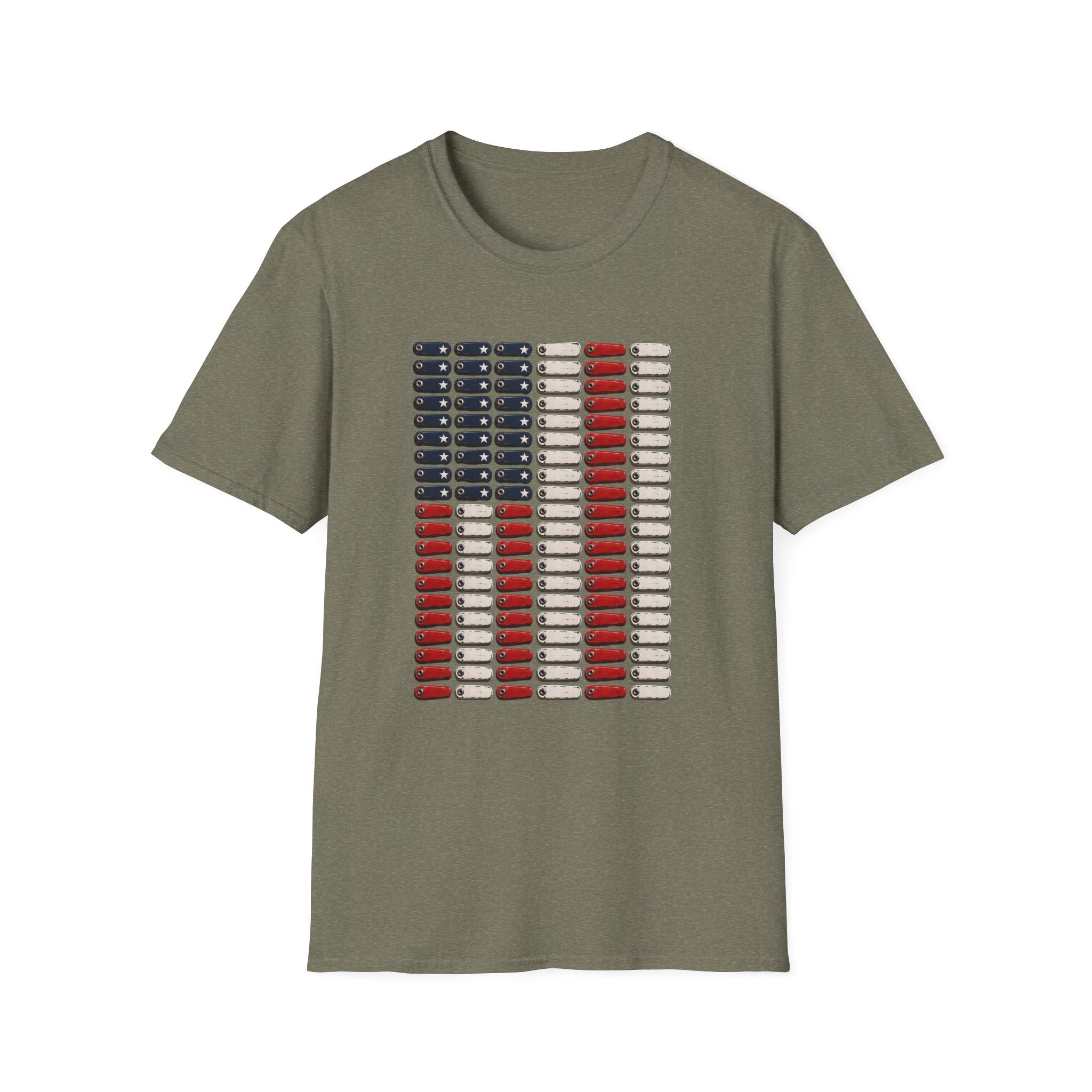 Pinball Flipper American Flag T-Shirt