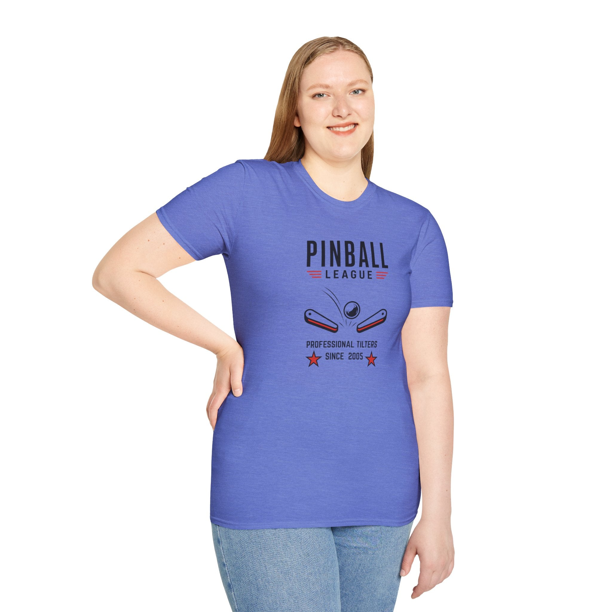 Pinball League T-Shirt — Retro Arcade Flipper Design