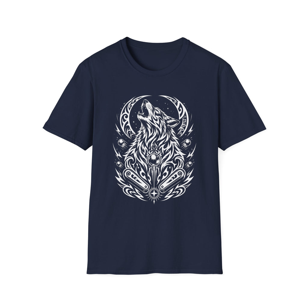 Tribal Moon Wolf Graphic Pinball Tee