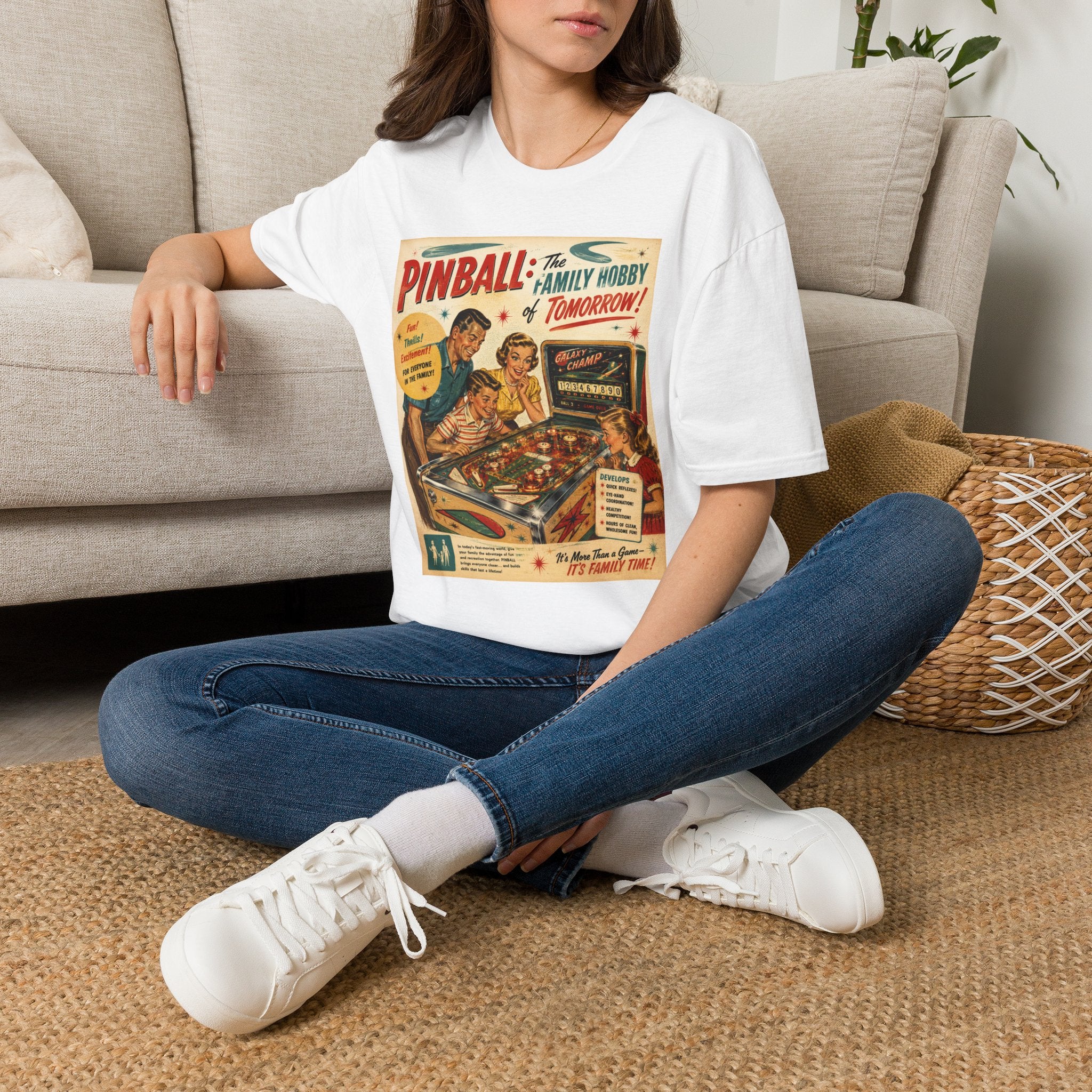Pinball: The Family Hobby of Tomorrow Retro T-Shirt