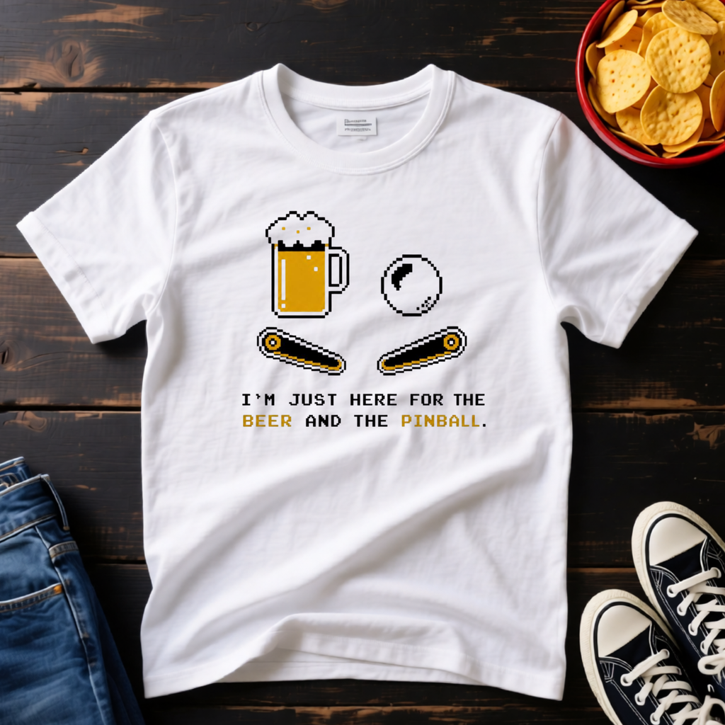 I'm Here for the Beer and the Pinball T-Shirt
