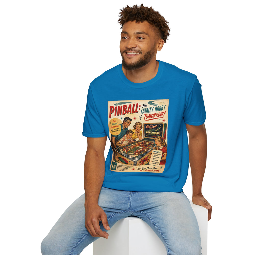 Pinball: The Family Hobby of Tomorrow Retro T-Shirt