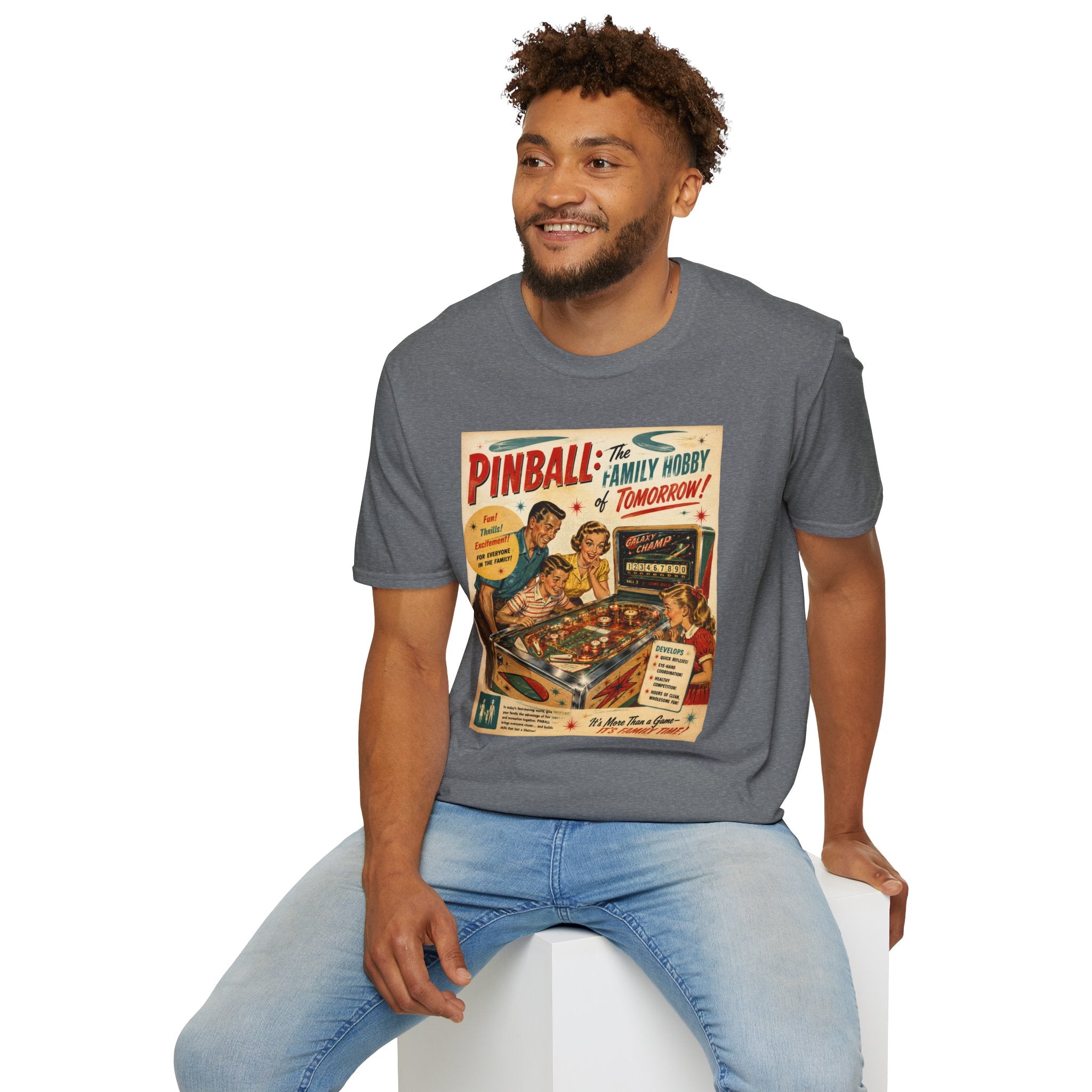Pinball: The Family Hobby of Tomorrow Retro T-Shirt