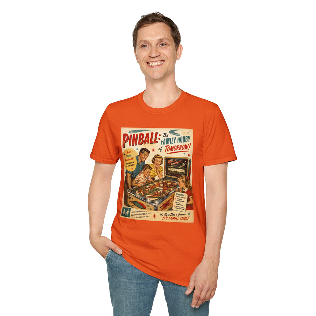 Pinball: The Family Hobby of Tomorrow Retro T-Shirt