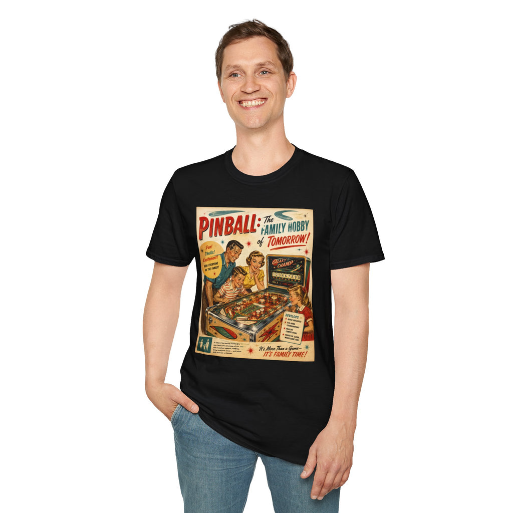 Pinball: The Family Hobby of Tomorrow Retro T-Shirt