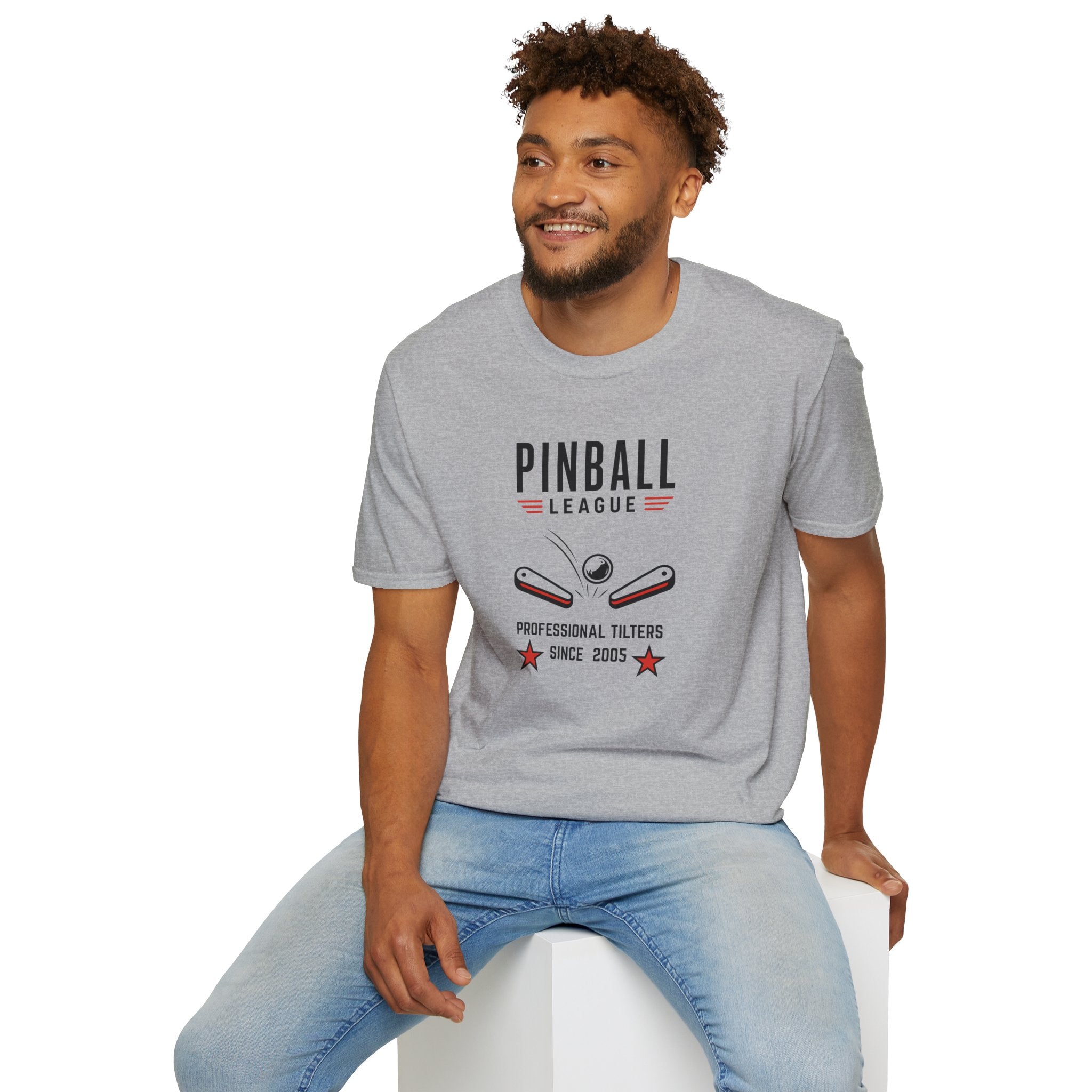 Pinball League T-Shirt — Retro Arcade Flipper Design