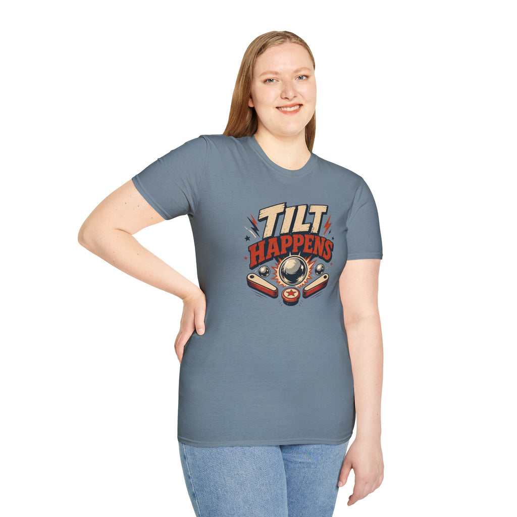 Tilt Happens Flippers Pinball T-shirt