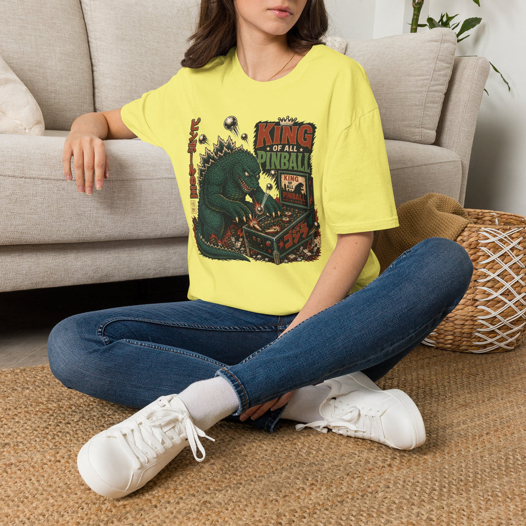 King of All Pinball — Retro Godzilla Arcade Tee