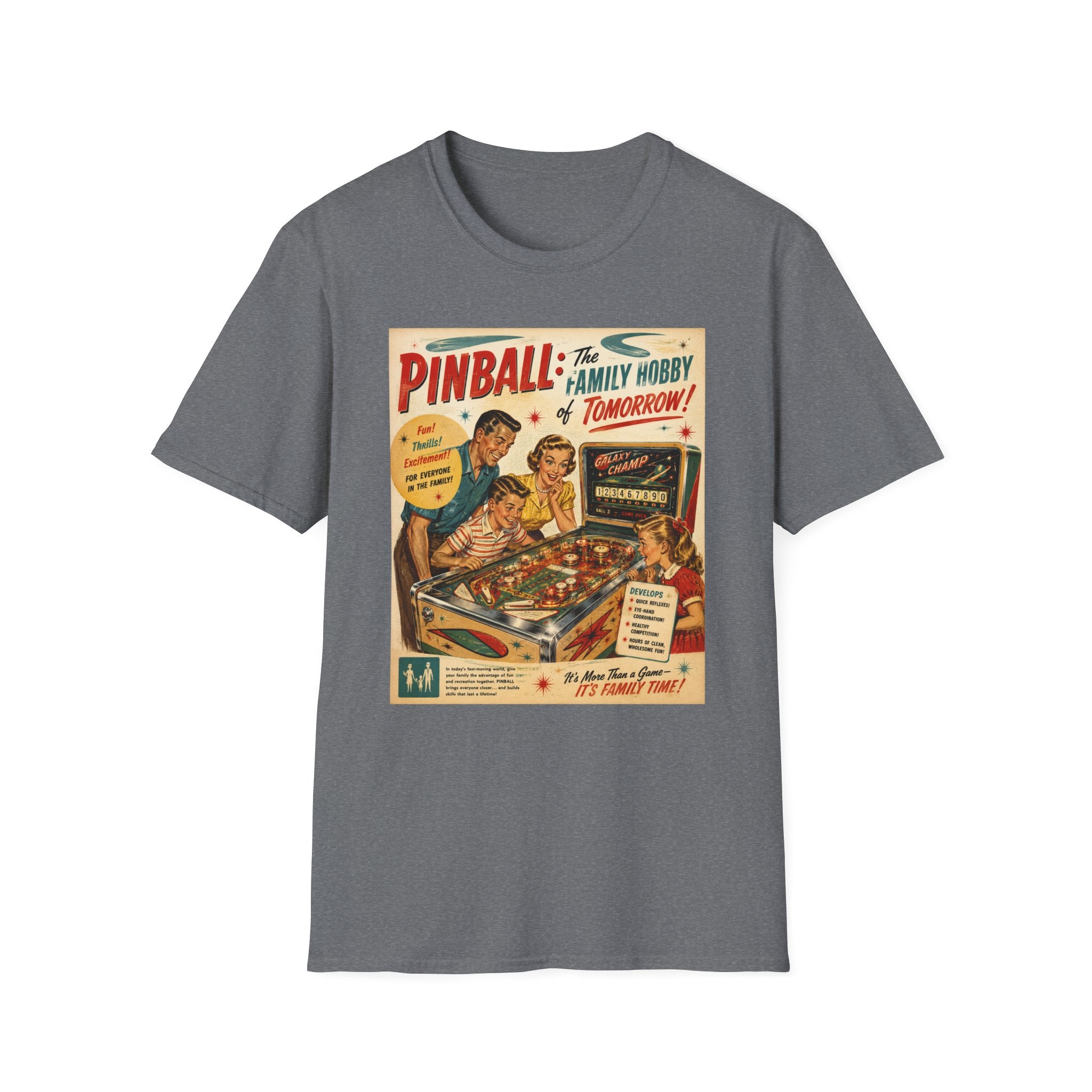 Pinball: The Family Hobby of Tomorrow Retro T-Shirt