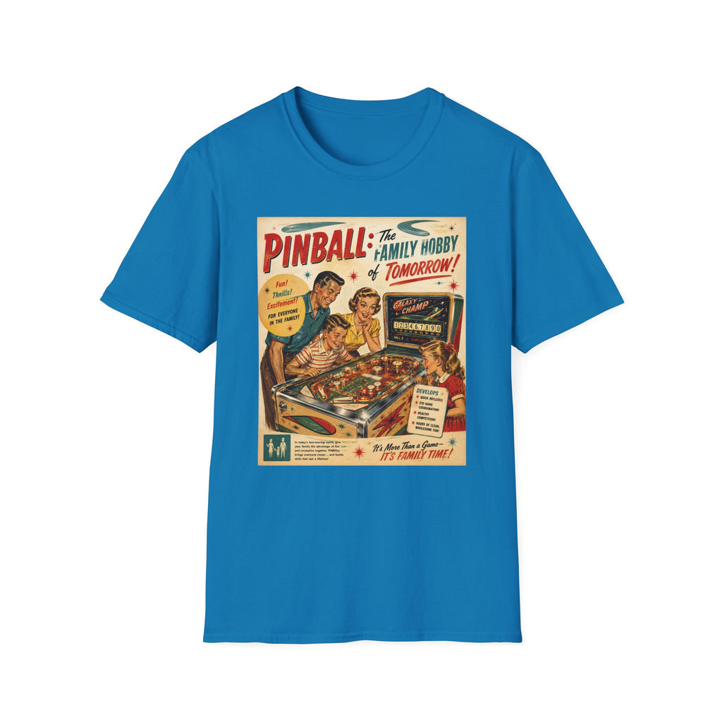 Pinball: The Family Hobby of Tomorrow Retro T-Shirt