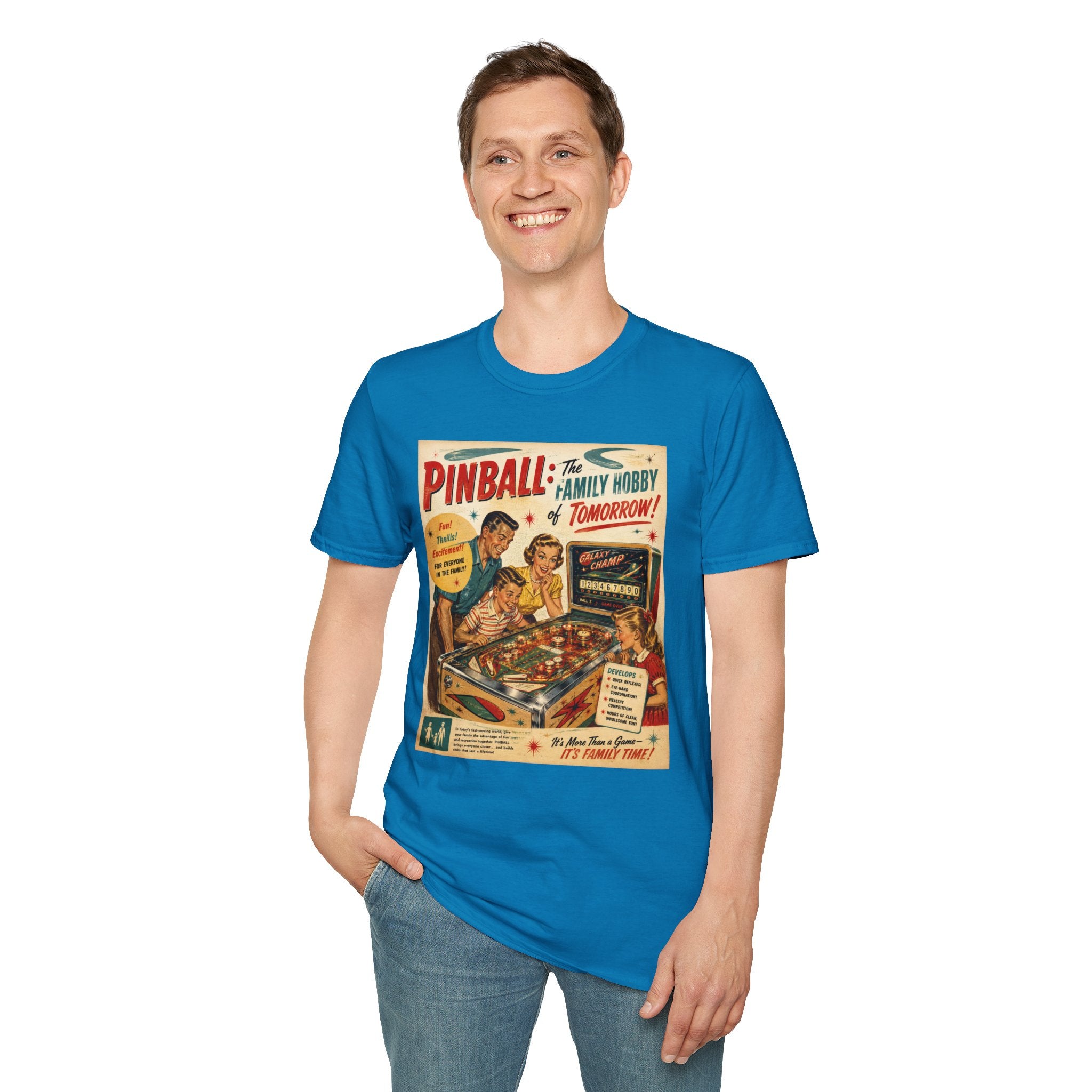 Pinball: The Family Hobby of Tomorrow Retro T-Shirt