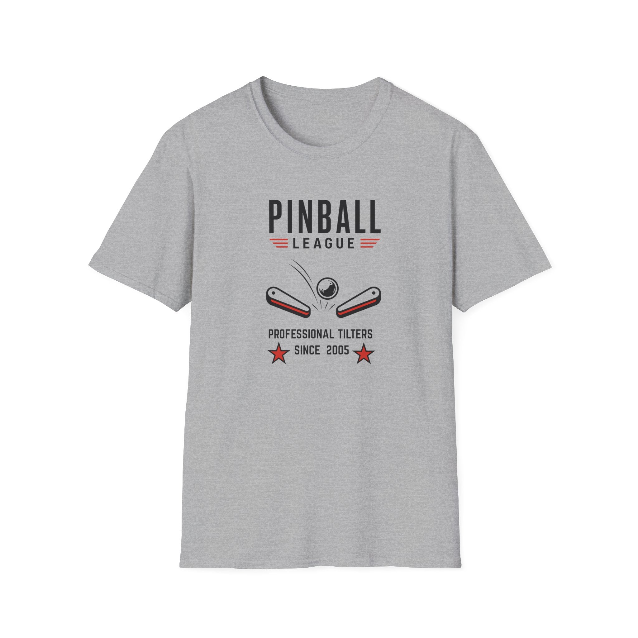 Pinball League T-Shirt — Retro Arcade Flipper Design