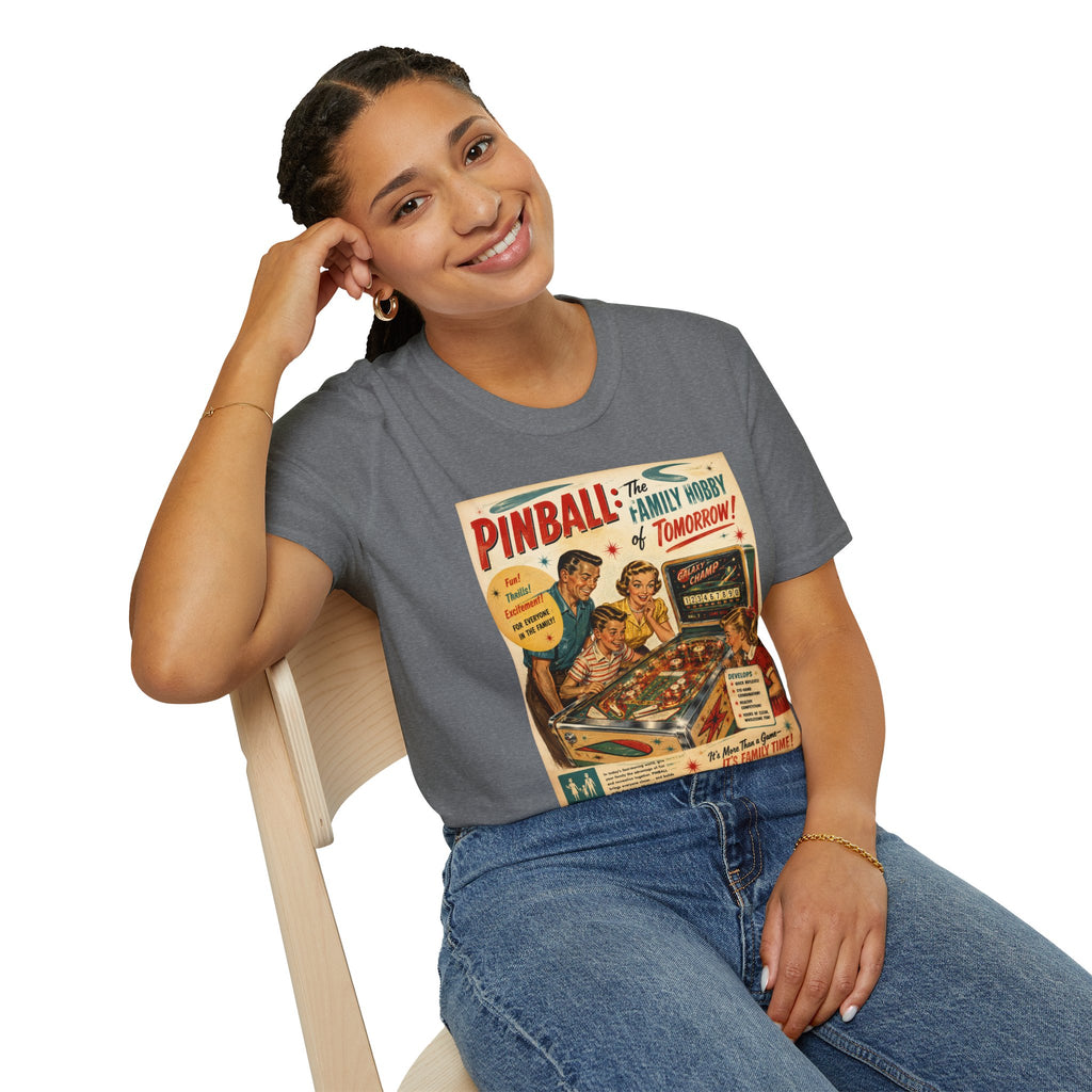 Pinball: The Family Hobby of Tomorrow Retro T-Shirt