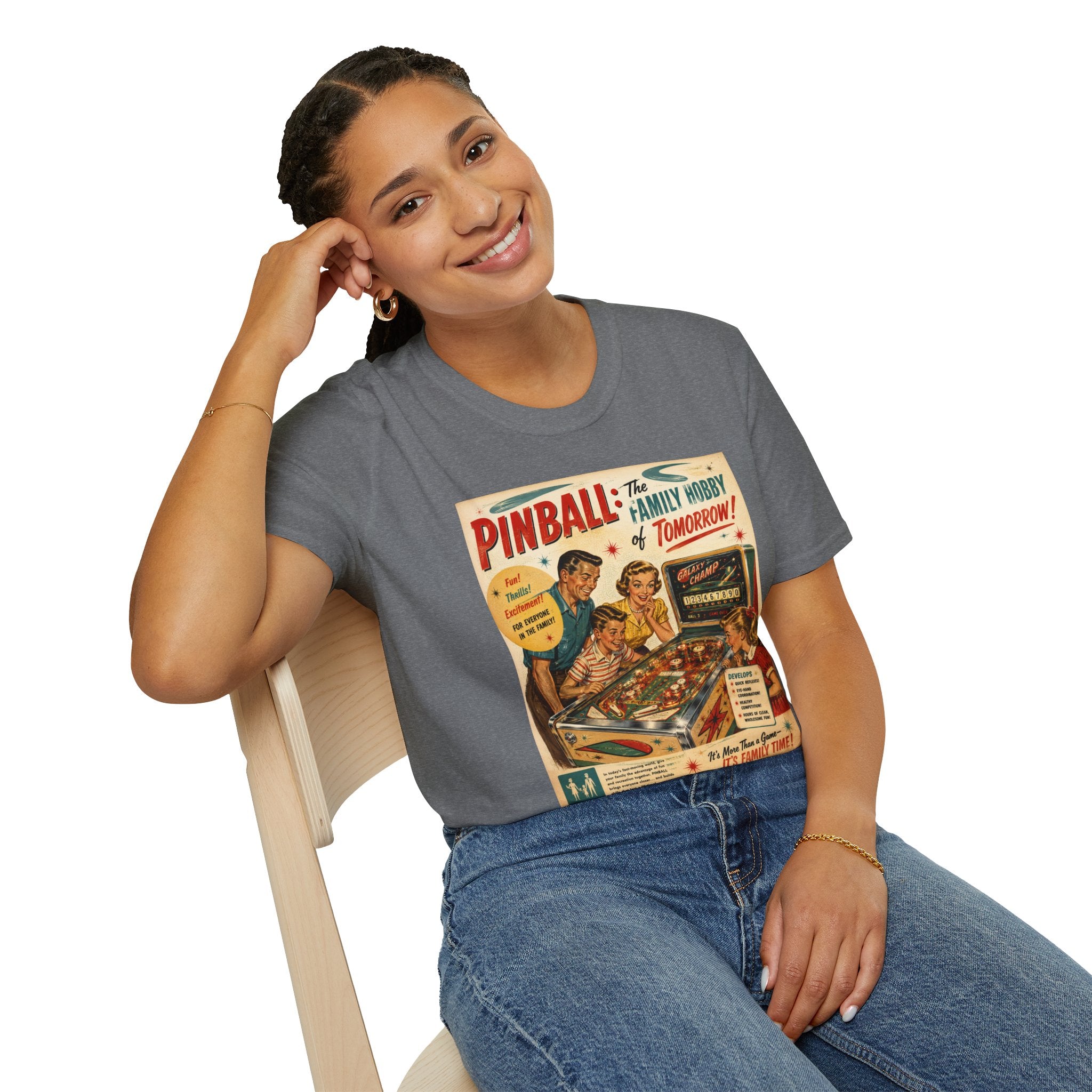 Pinball: The Family Hobby of Tomorrow Retro T-Shirt