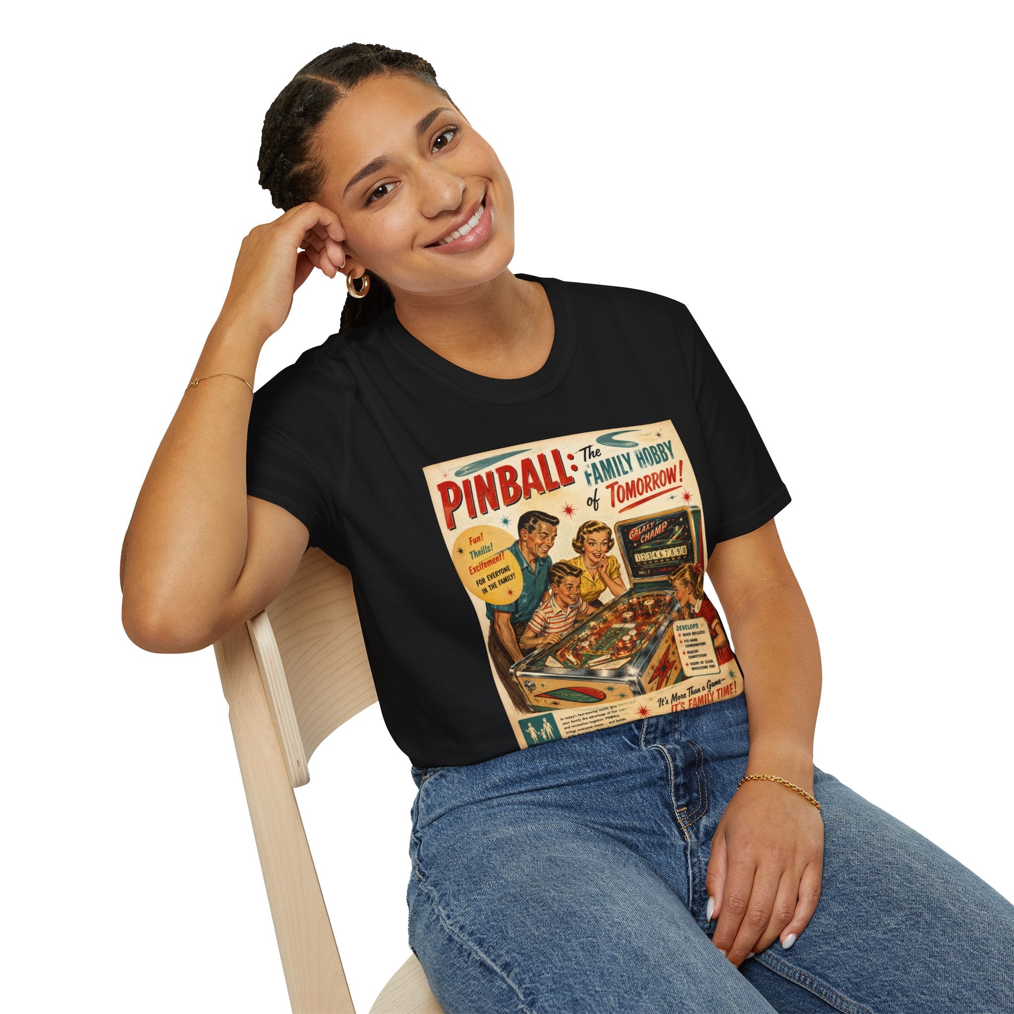 Pinball: The Family Hobby of Tomorrow Retro T-Shirt